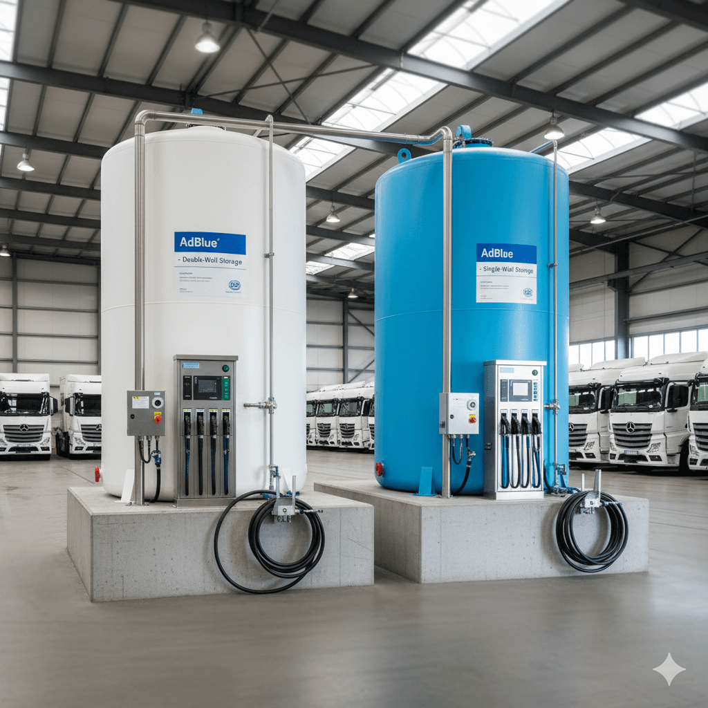 Zbiornik dwupłaszczowy vs jednopłaszczowy – co wybrać do AdBlue?